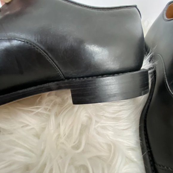 J CREW Black Oar Stripe Cap Toe Italian Leather main image 6